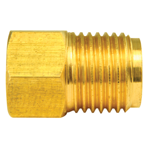 Ags Brass Adapter, Female(3/8-24 Inverted), Male(9/16-18 Inverted), 10/bag BLF-28